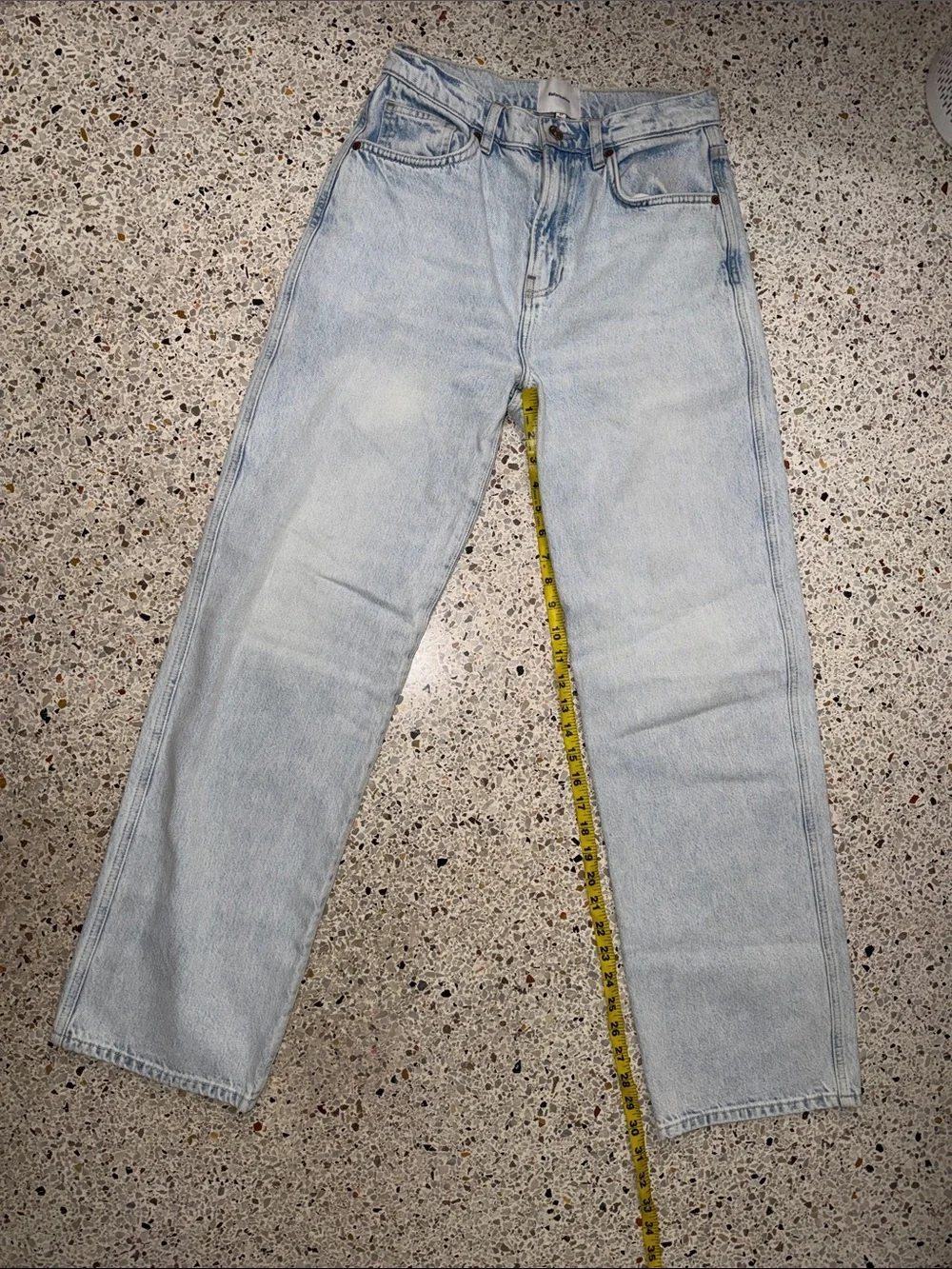 Reformation Val 90’s mid rise straight jeans denim light wash 27 - Picture 3 of 7